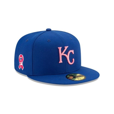 Blue Kansas City Royals Hat - New Era MLB Mother's Day 59FIFTY Fitted Caps USA5682701